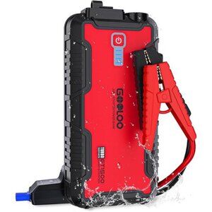 Jump Starter Battery Pack - 1500A Peak Car Jump Box, Water-Resistant Battery